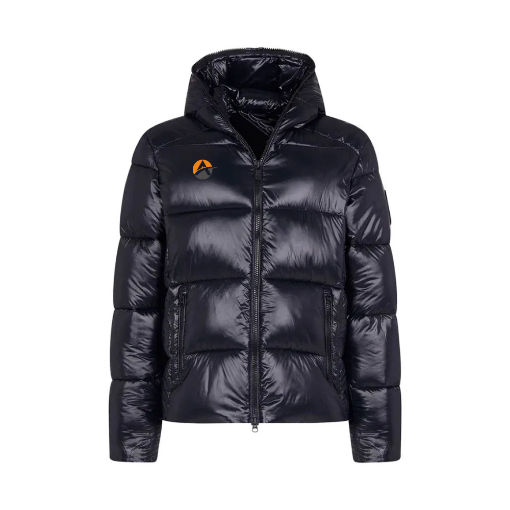 Men’s Hooded Bubble Jacket - Shiny Black